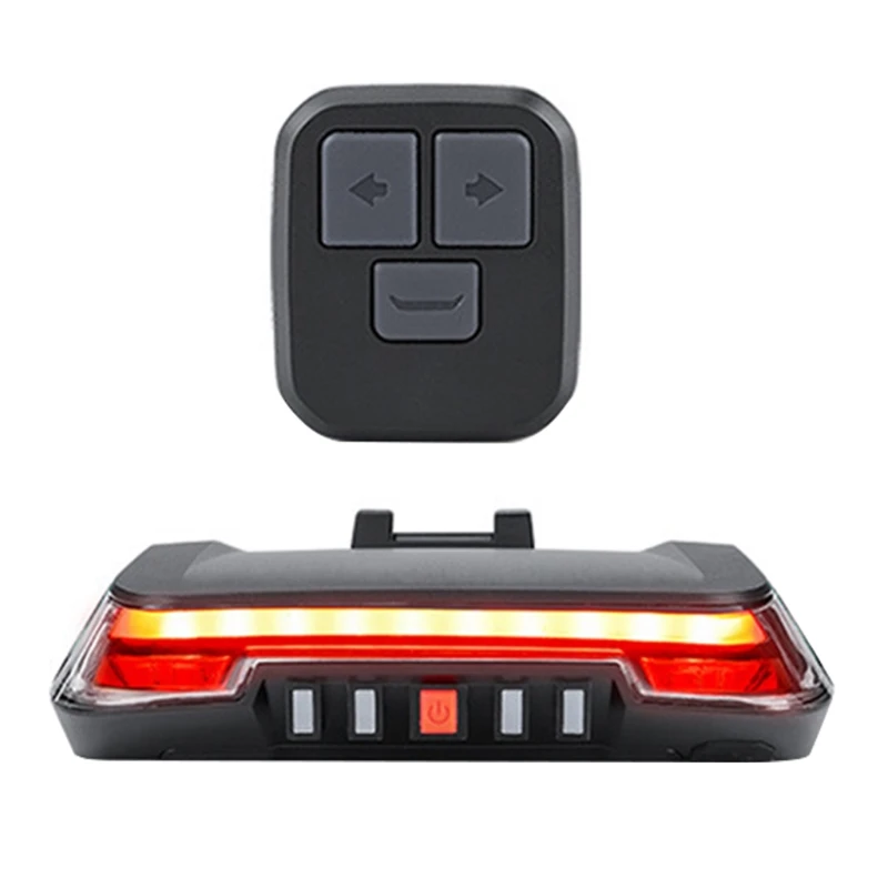 

USB Rechargeable Bike Tail Light for w/ Turn Signal& Auto Brake Light Remote Con