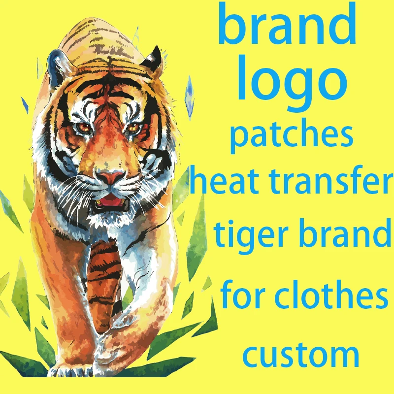 2022 Tiger Logo Brand Patches on Clothes Custom Iron-on Transfers for Clothing Stickers Thermoadhesive Patch for Jacket Applique