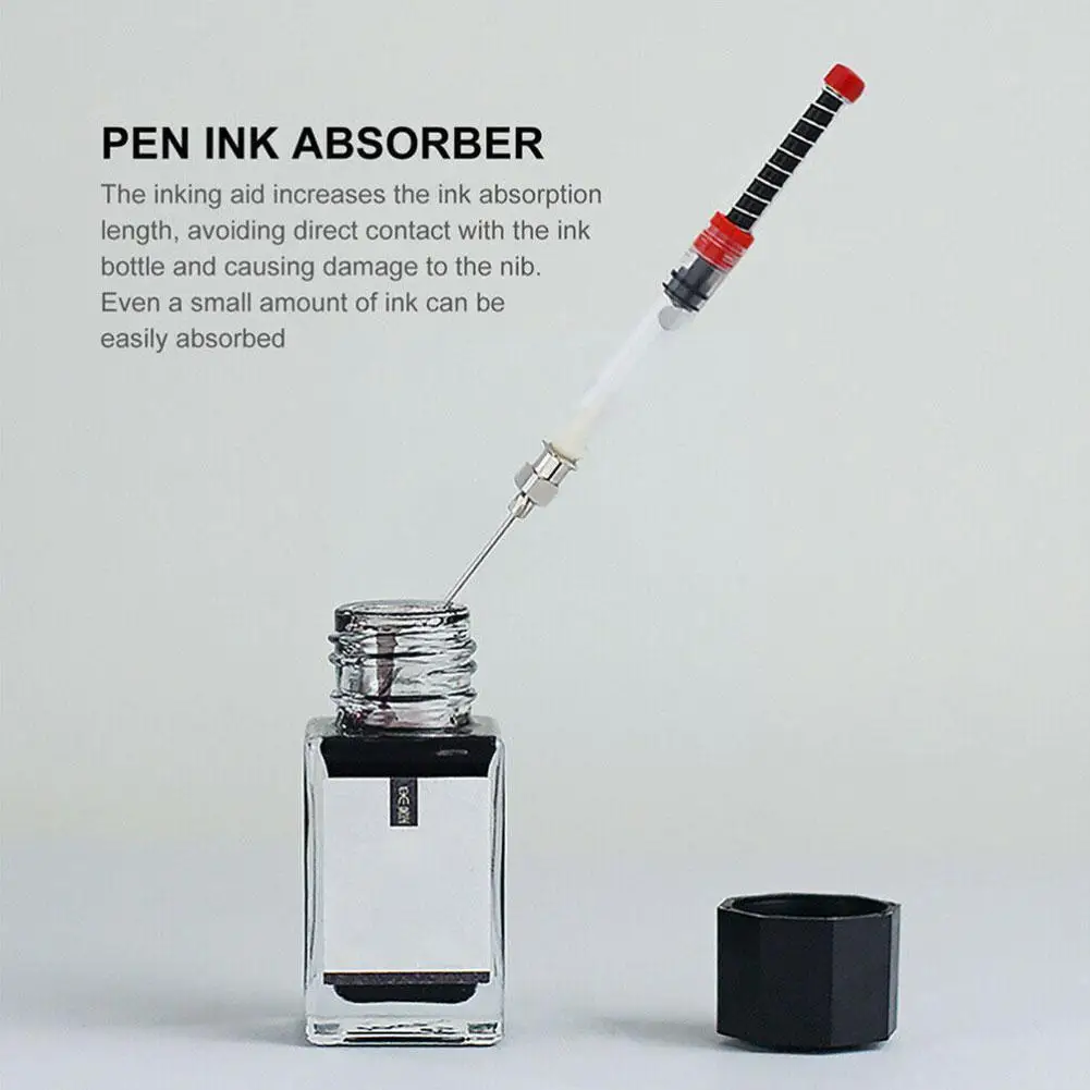 

1pc Fountain Pen Ink Absorber Cartridge Converter Filler Office Device Syringe Pen Supplies Stationery Ink School Tool Pipe Q6g0