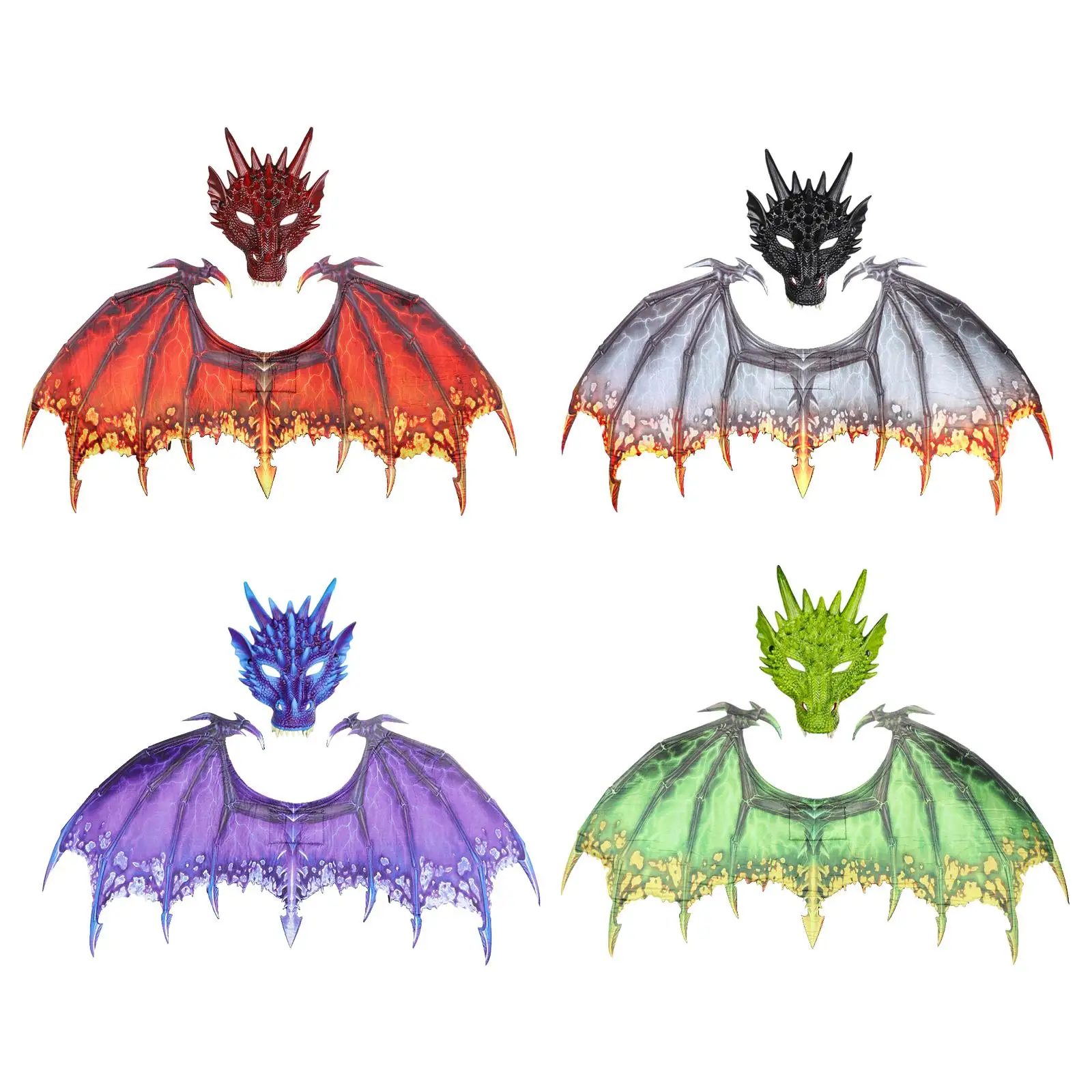 

Dinosaur Mask Wing Sets Clothes Cosplay Halloween Dragon Costume for Adults Dress up for Dancing Party Nightclub Party Favors