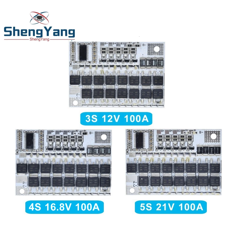 Защитная печатная плата 3s/4s/5s Bms Lmo Ternary, устройство для защиты литий-ионных, литий-полимерных аккумуляторов, 12 В/16,8 в/21 в и 100 А, баланс зарядки Защитная печатная плата 3s/4s/5s Bms Lmo Ternary, устройство для защиты литий-ионных, литий-полимерных аккумуляторов, 12 В/16,8 в/21 в и 100 А, баланс зарядки