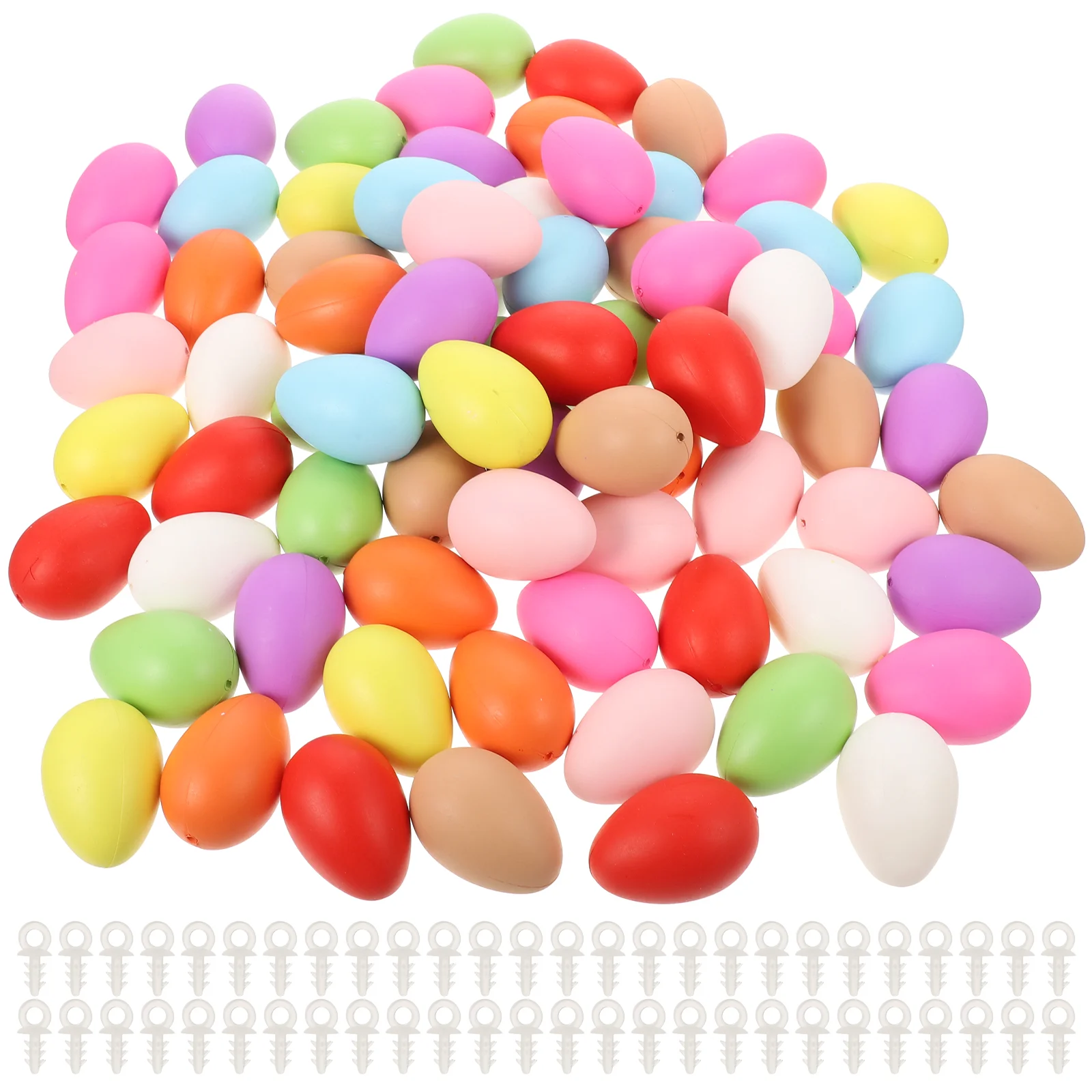 

100pcs Easter Kids DIY Eggs Unfinished Eggs Unpainted Simulation Eggs Crafts