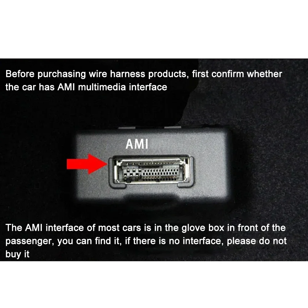 Автомобильный USB AUX музыкальный кабель AMI sma Plug And Play черный для A4L A5 A8 Q5 из ПВХ новый
