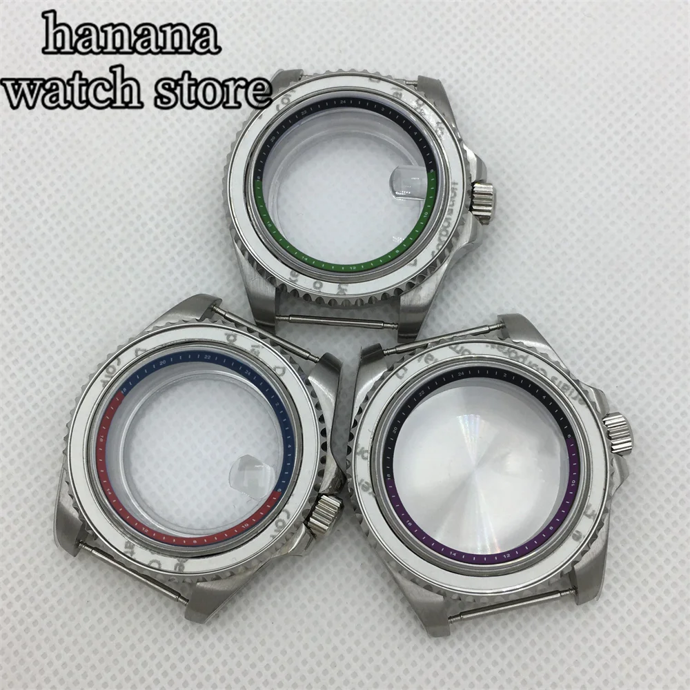 Кольцо BLIGER 40 мм серебристое Φ 120 с сапфировым стеклом черное синее белое зеленое