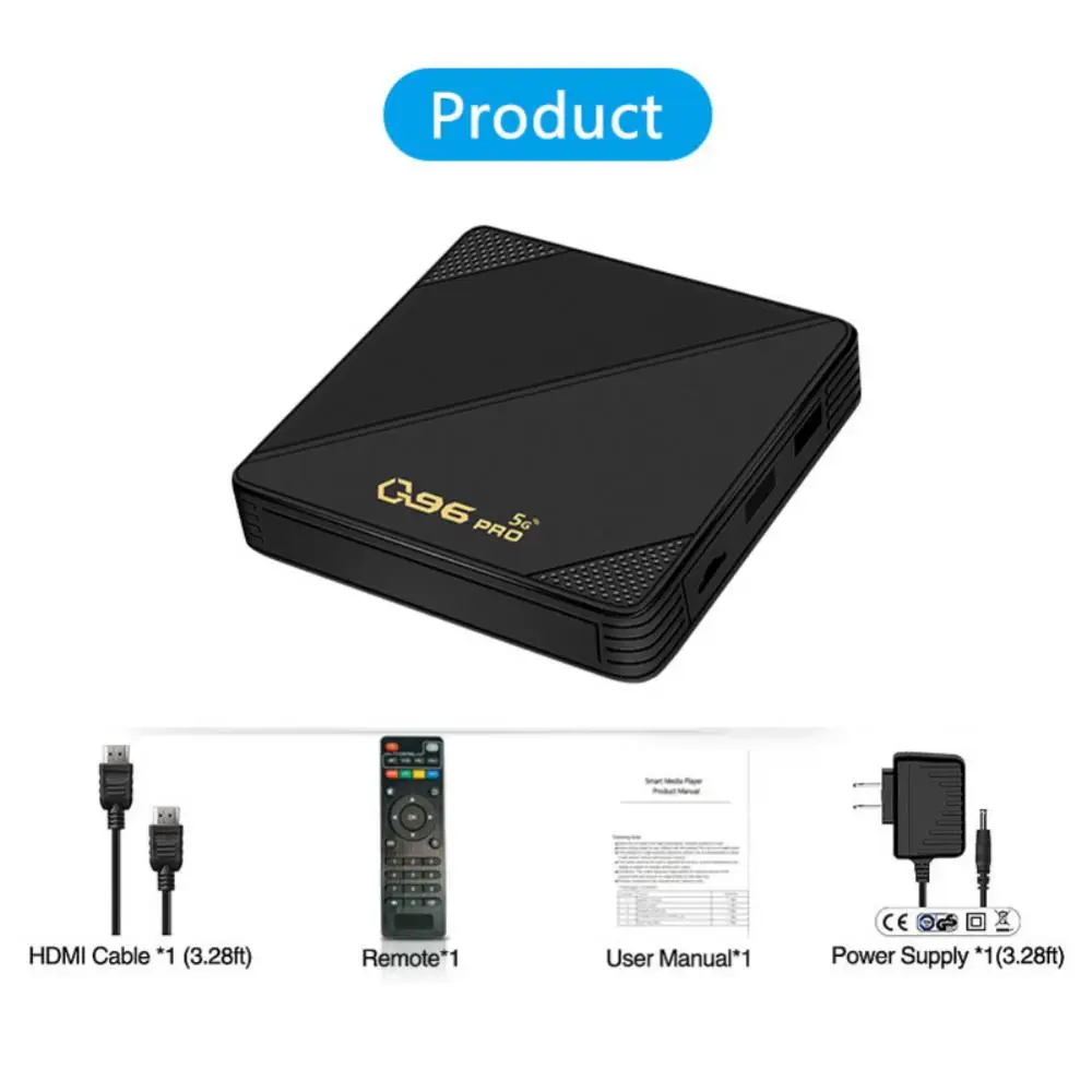 Оригинальная ТВ-приставка Q96 PRO 4K HDR Android TV 8 1 Ultra HD 2 ГБ Wi-Fi Google Cast Netflix IPTV 4