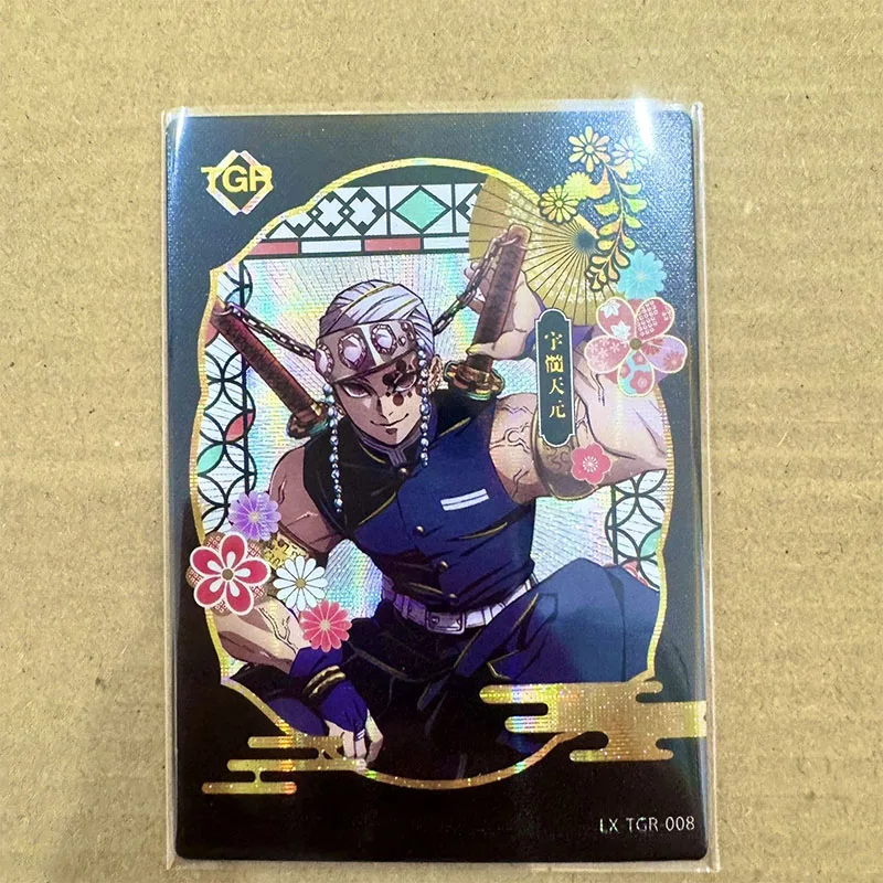 Фото Аниме Demon Slayer GR карты Tomioka Giyuu Kanroji Mitsuri Uzui Tengen Коллекционные карты Рождественские подарки на день рождения Детские игрушки №5