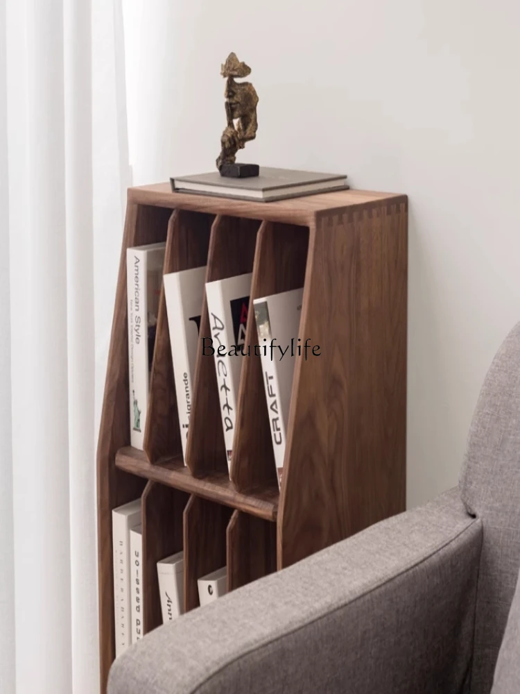 Простой небольшой книжный шкаф Северная Америка Черный орех Все массив дерева