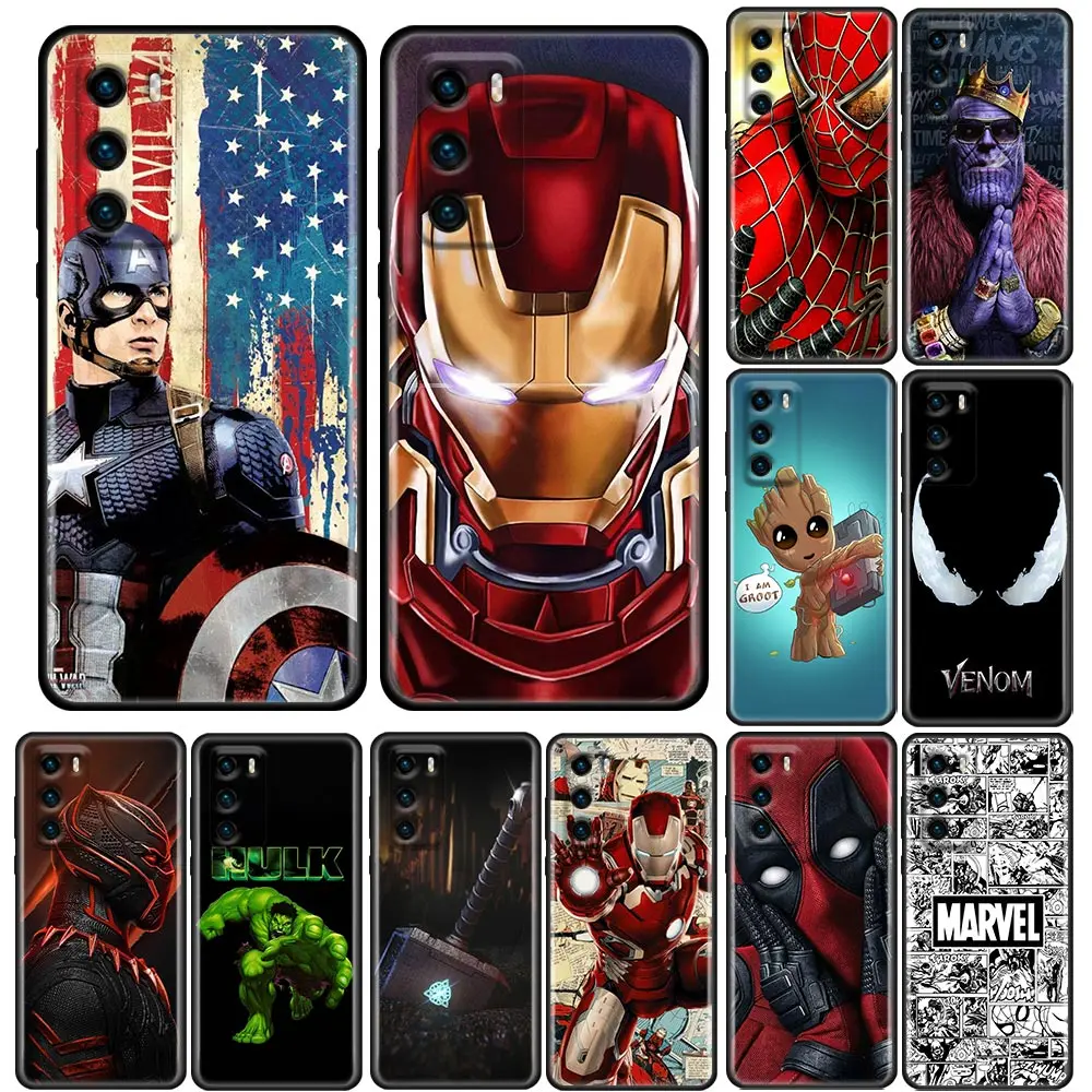 

Avengers Marvel Superheroes Ironman Silicon Fundas For Huawei P20 P30 P40 Lite Pro P10 P50 Back Cover P Smart Z 2019 Soft Cases