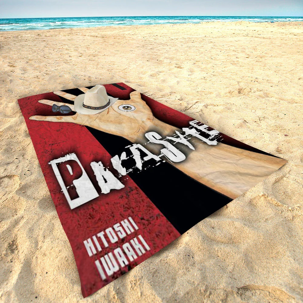 Пляжное полотенце Parasyte из микрофибры впитывающее быстросохнущее мягкое для йоги