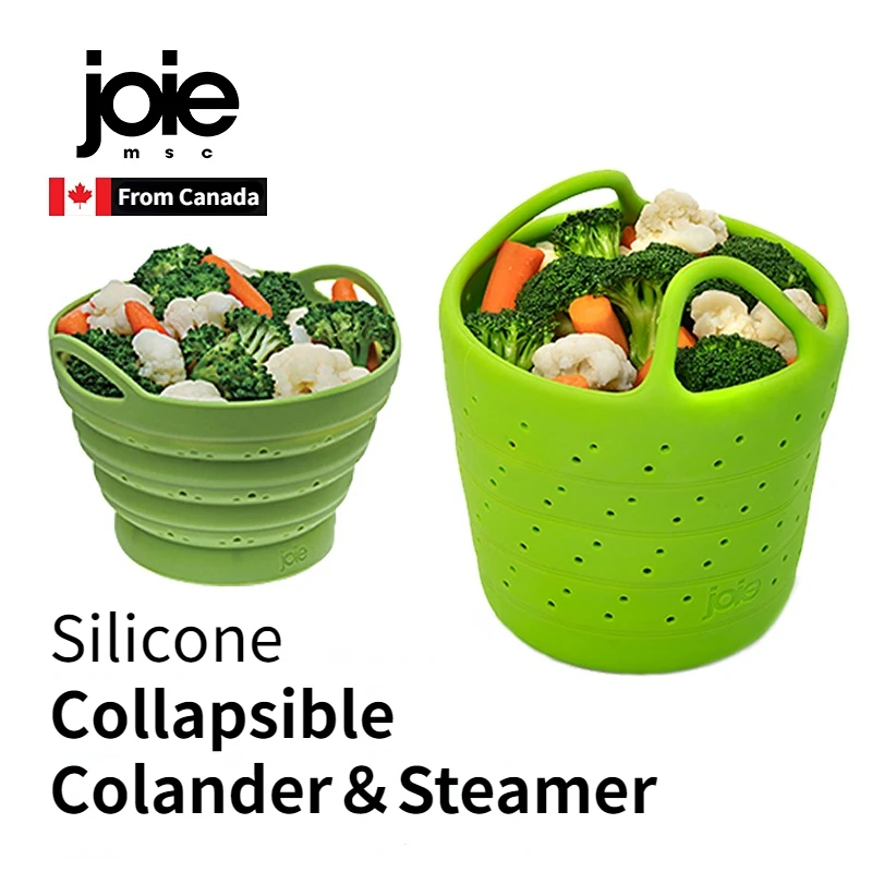 

joie Silicone Collapsible Colander ＆ Steamer - Expandable and Multifunctional Steamer and Strainer for Vegetables Fruits Cooking