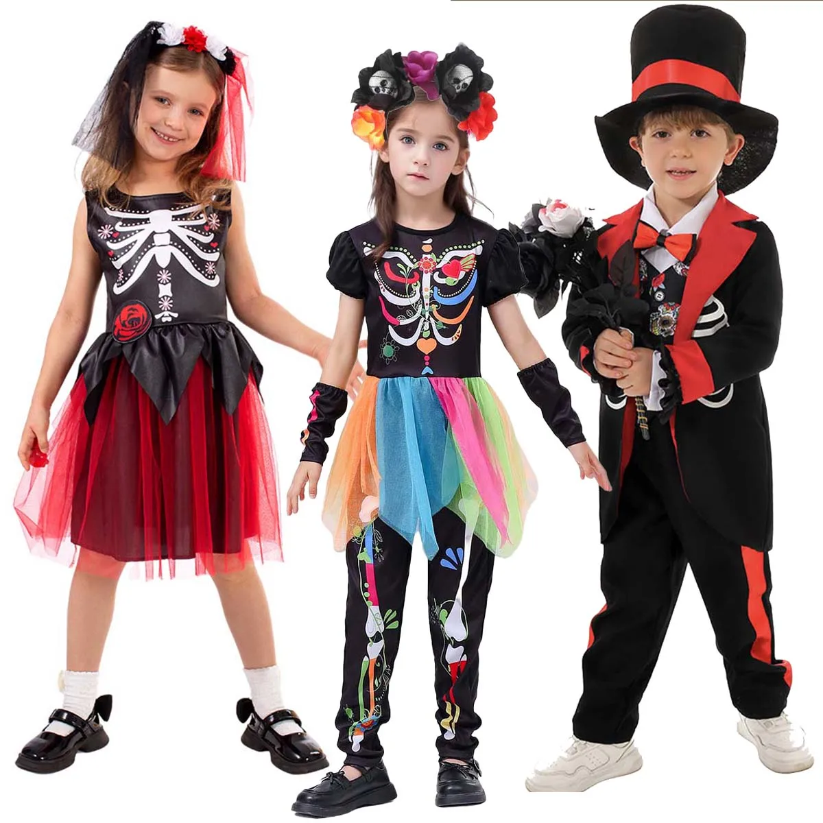 Костюм на Хэллоуин косплей мексиканские мариати день мертвецов