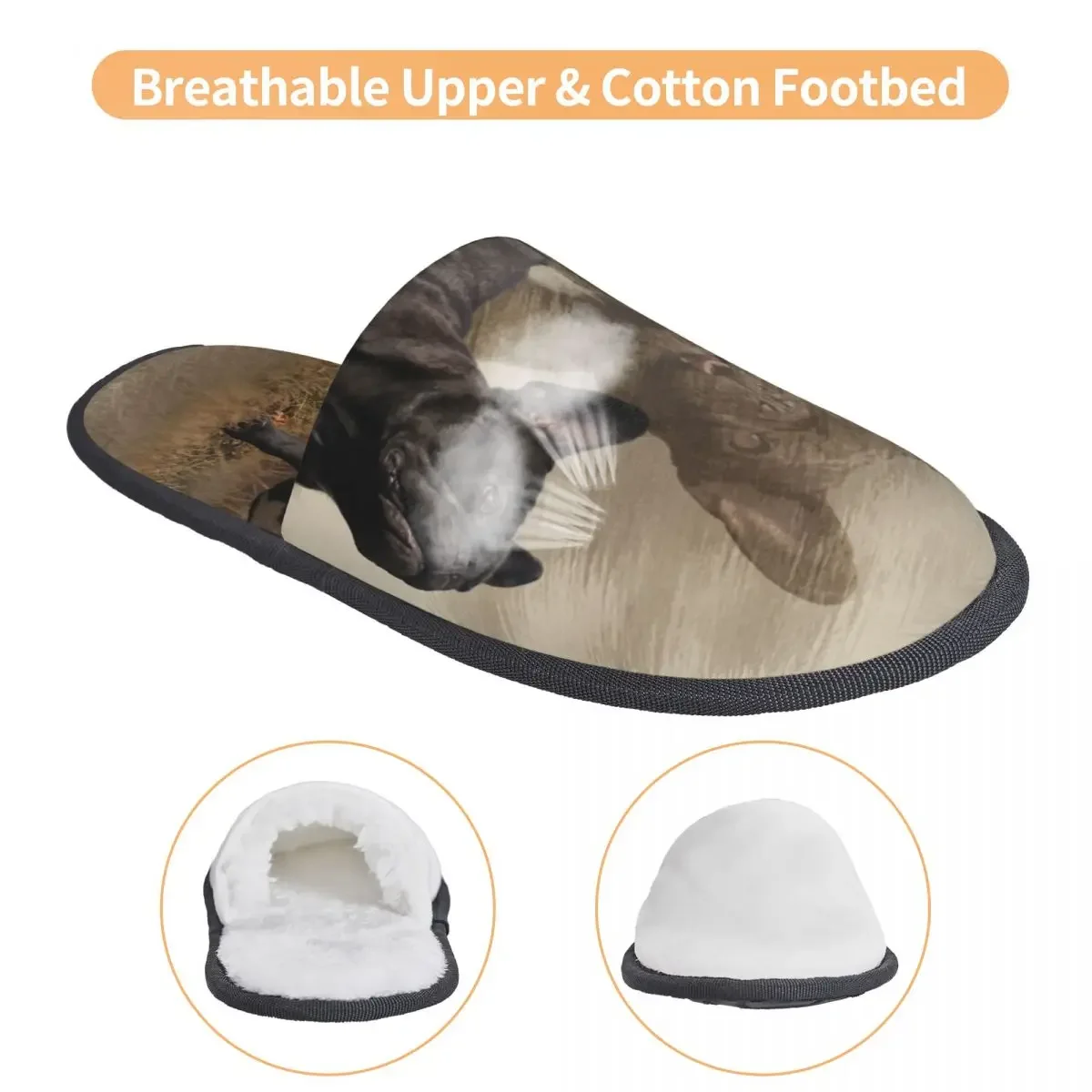 Красивые французские тапки с пенным наполнителем эффектом памяти женские мягкие