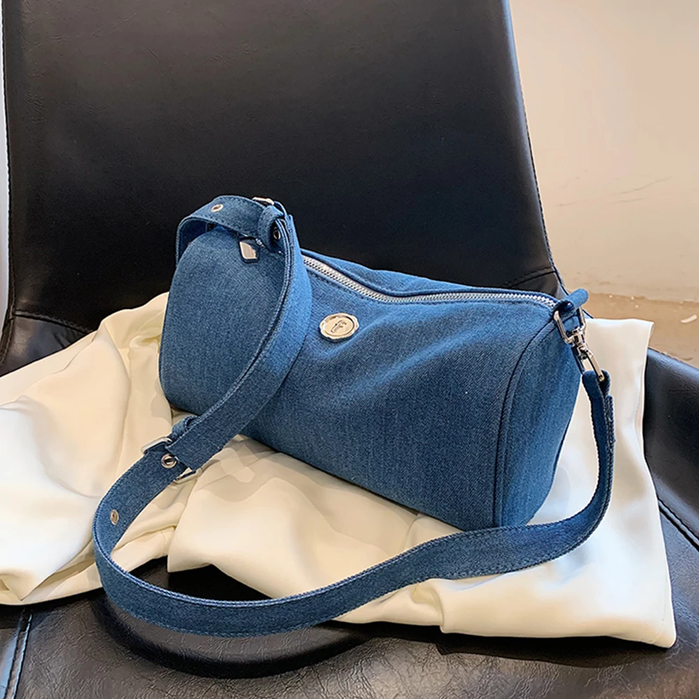 

Pillow Cowboy Cylinder Fashion Shoulder Bag Women Breathable Durable Scratch Crossbody Bags Girls Y2K Street Style Clutch Bags