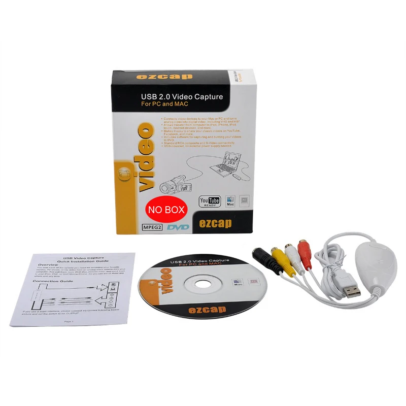 EZCAP 1568 USB 2 0 аудио Захват AV аналоговая видеозахват для VHS плеера видеокамера