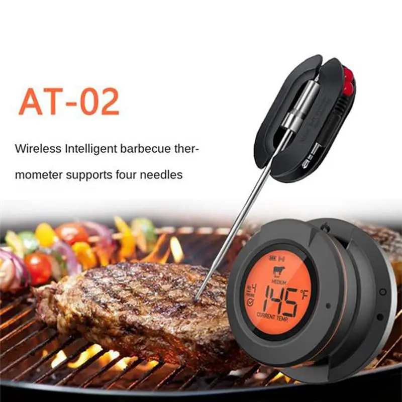 Новый беспроводной цифровой Bluetooth-термометр для мяса и продуктов, для гриля, барбекю, угольного гриля и духовки (art.: 3920dc476d56e) - 3920dc476d56e