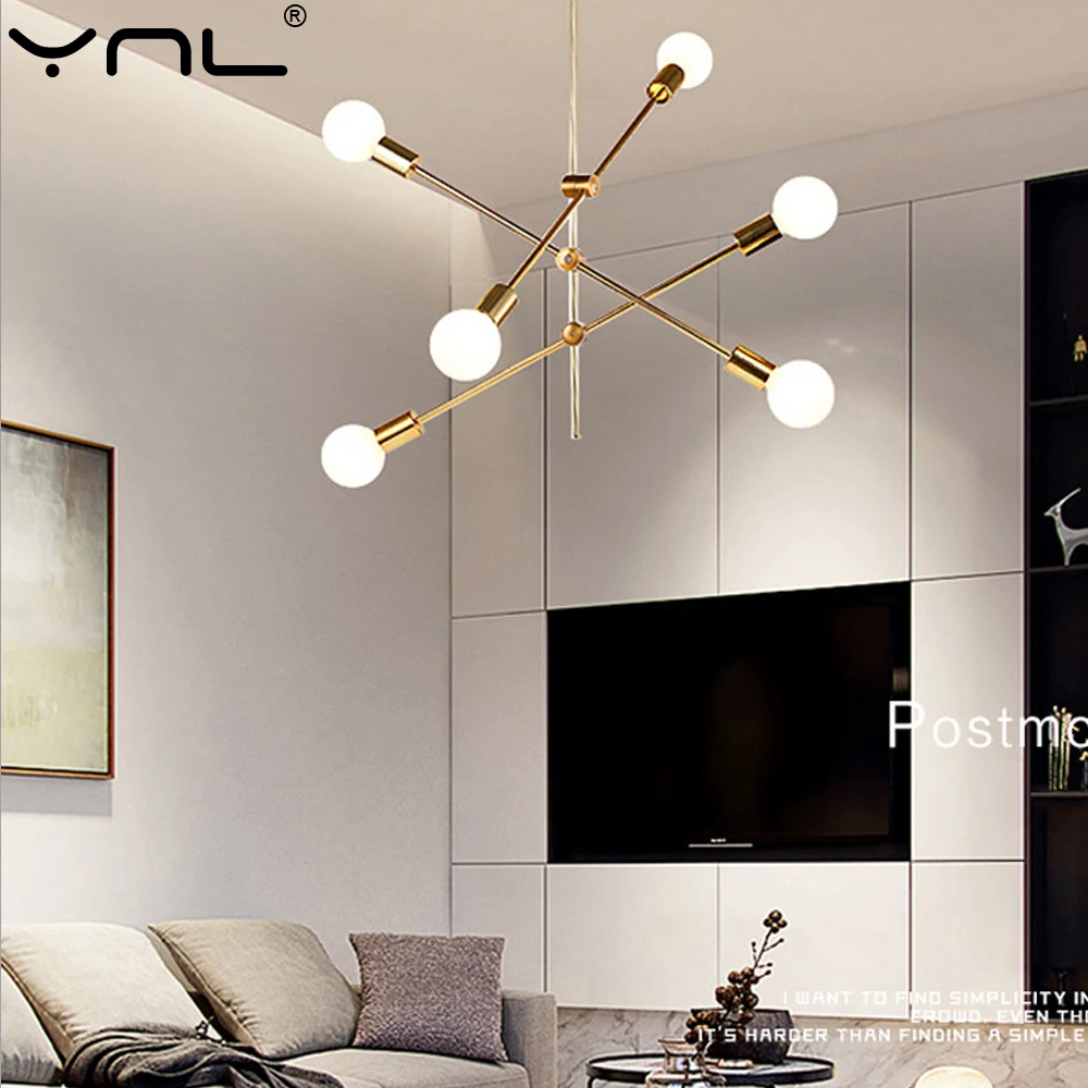 Современный подвесной светильник в скандинавском стиле черные дизайнерские