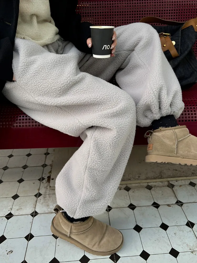 HOUZHOU повседневные зимние серые флисовые