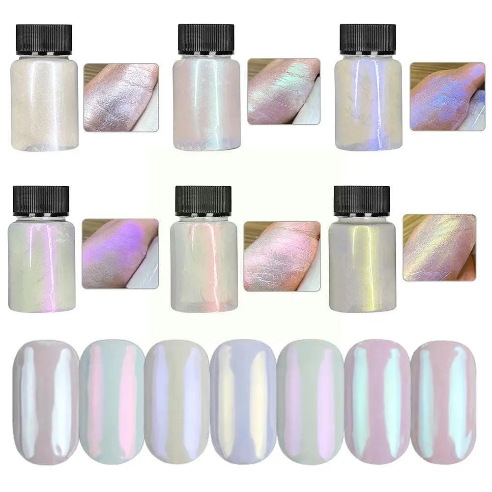 

10g 6 Color Pigment Supplies Art Pearl Powder Mica Shine Supplies Nail Clay Accessories Diy Crystal Decor Polymer Mucus Mol Z4w8