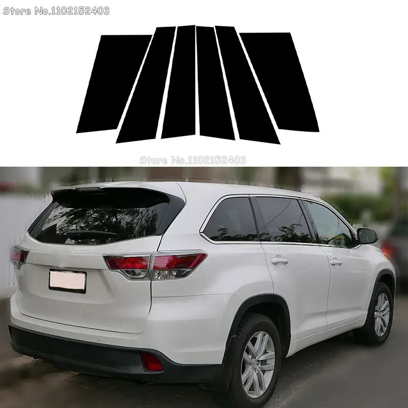 

For Toyota Highlander 2014-2019 Window Pillar Posts Door Trims Decoration Stickers Car Exterior Accessories Auto Styling