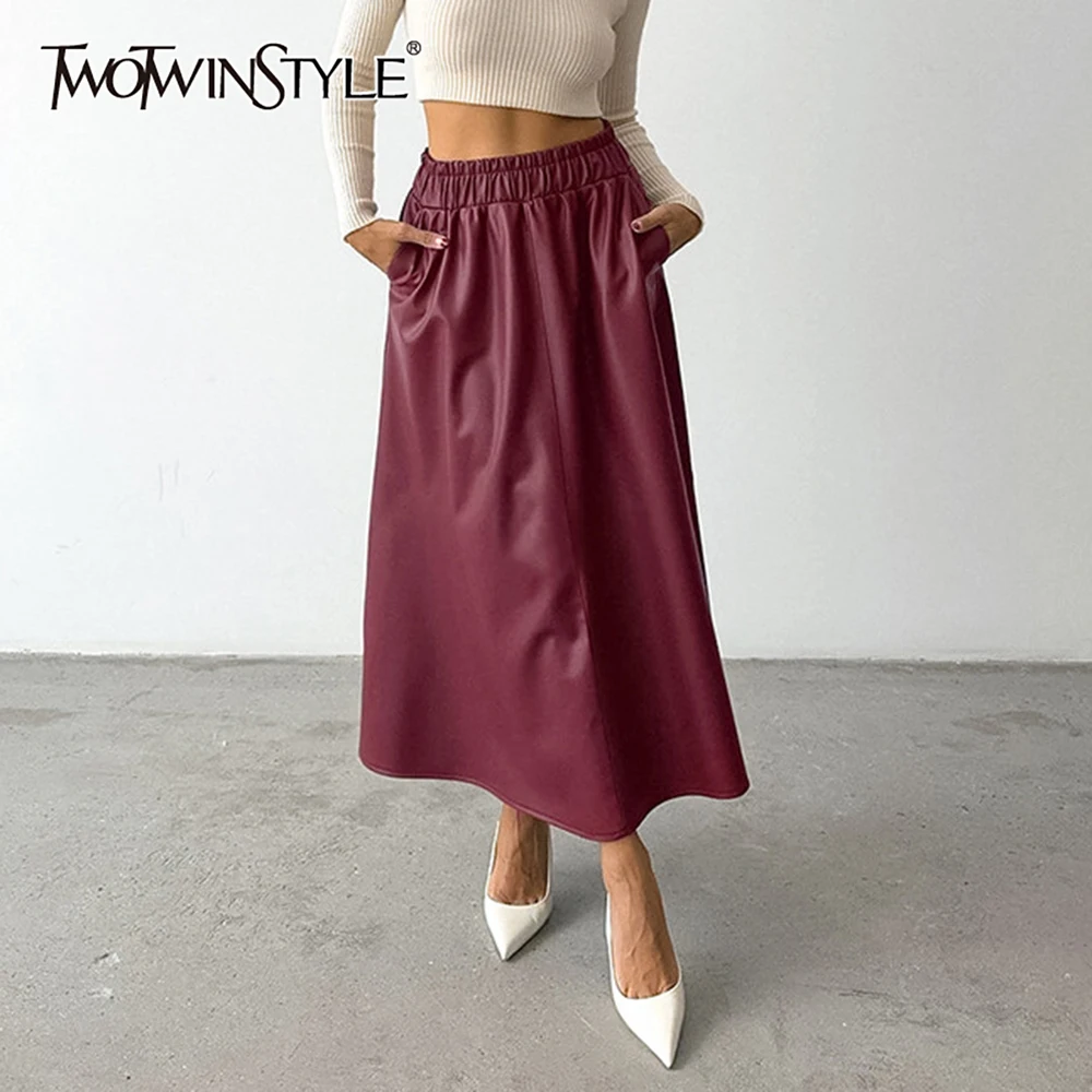 TWOTWINSTYLE однотонные минималистичные свободные длинные лыжные изделия для женщин