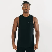 tank tops men muscle shirts sleeveless for men workout gym casual undershirts curved hemline