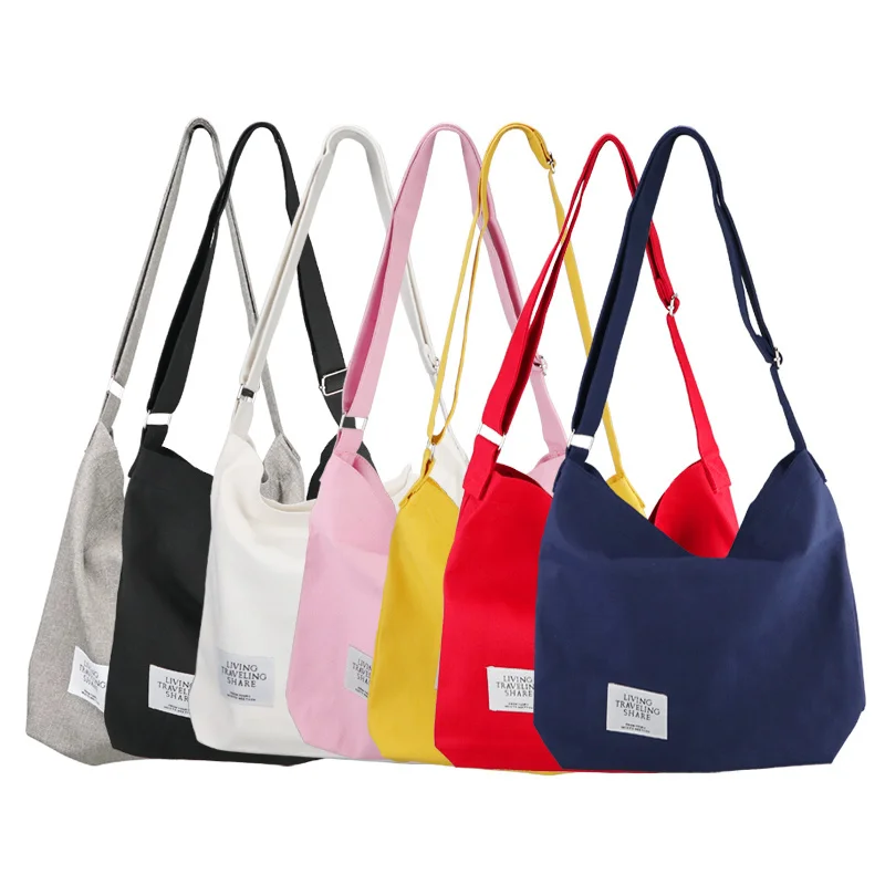 

Трендовая дамская сумка-мессенджер в стиле ретро, вместительная Холщовая Сумка для покупок, универсальная сумка на плечо, простая Студенческая сумочка