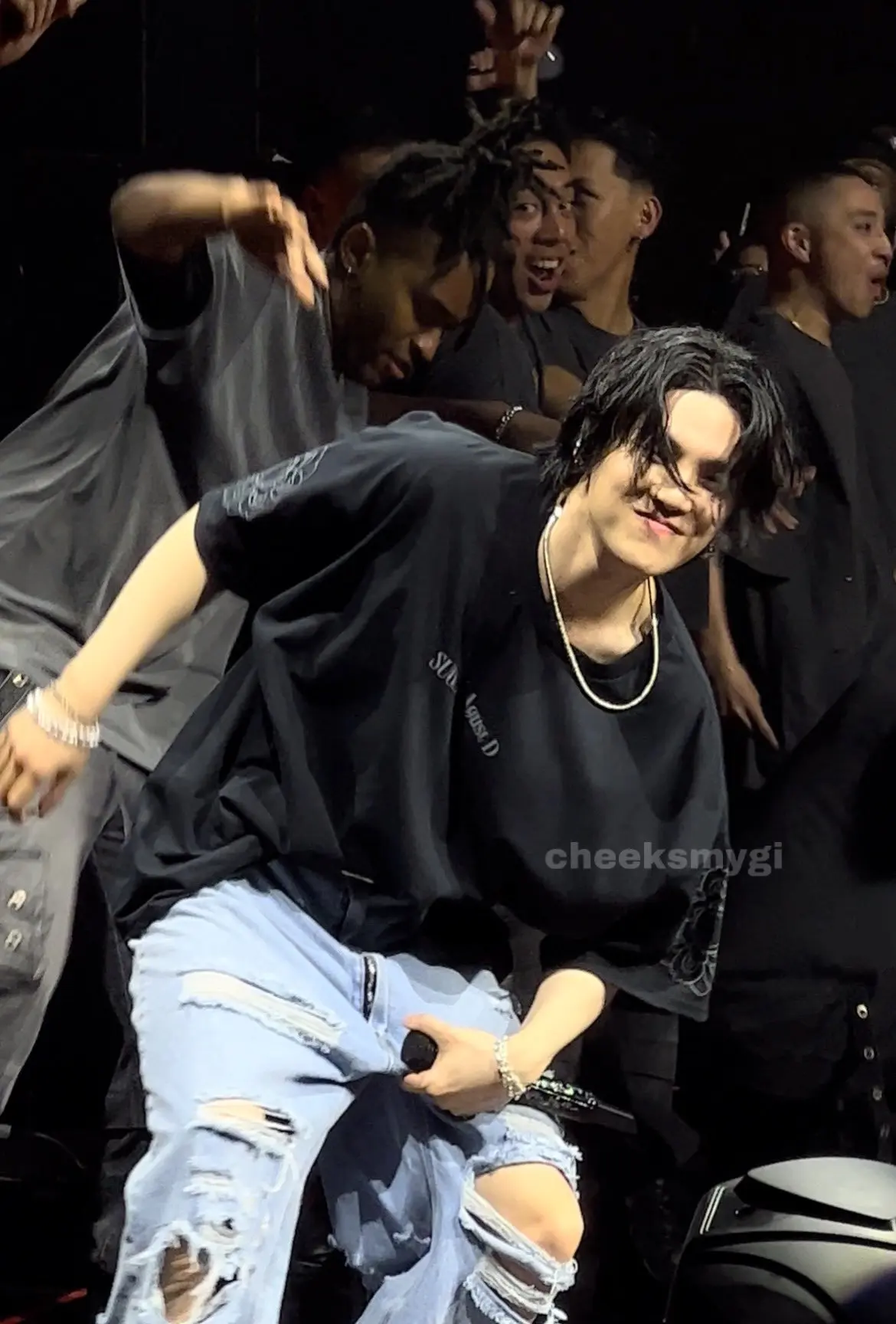

Kpop SUGA D-DAY Agust D Tour Tian Seikuni Cotton O-neck T-shirt Couple Summer Bat Sleeve T-shirt Harajuku Oversize Chic Top
