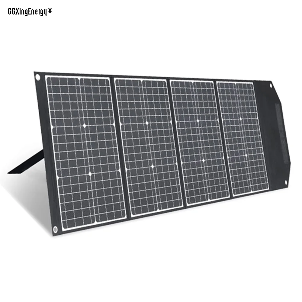 GGXingEnergy Folding Kits 120watt Monocrystalline Solar Panel Powered 12V Battery Charger for 4x4 and Camping
