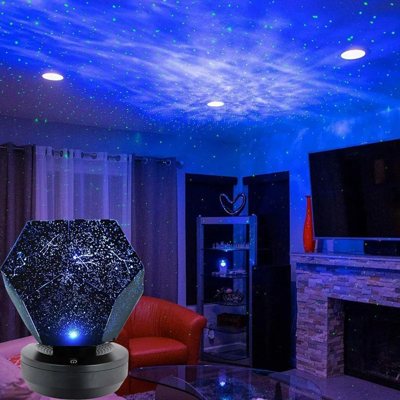 GTBL LED Star Projection Lamp Night Light Projector Starry Bedroom Romantic Home Decor Light(Blue) |