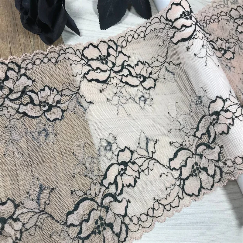 

Nude Color Stretch Lace Fabric DIY Lingerie Crafts 19cm HandMade Elastic Lace for Dress Sewing Accessories