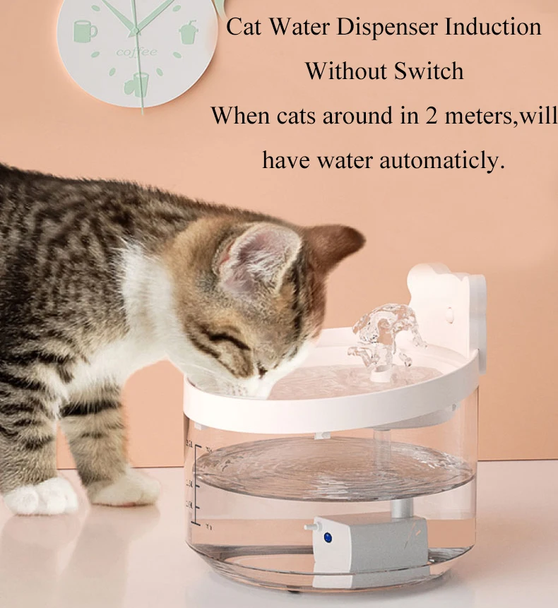 

Электрическая поилка для кошек, автоматический бесшумный питатель для котят, USB, подача воды для питомцев