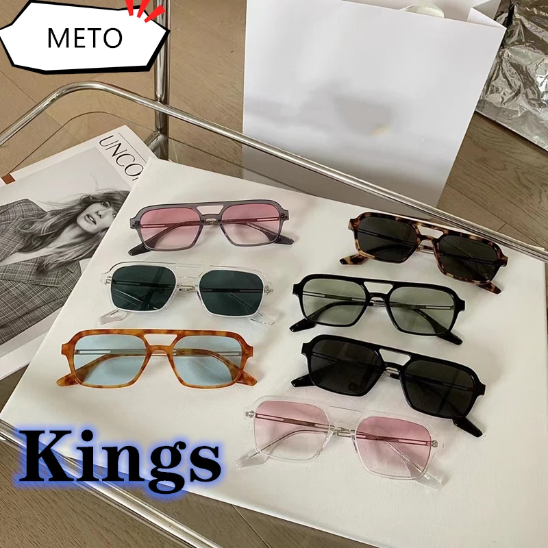 

2022 Fashion Pilot Sunglasses GENTLE KINGS MONST METO Women Men 2021 Vintage Luxury Brand Designer Trending Korea UV400 GM