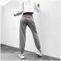 letter print sweatpants women grey loose fitness joggers baggy trousers ladies bottoms harajuku pants