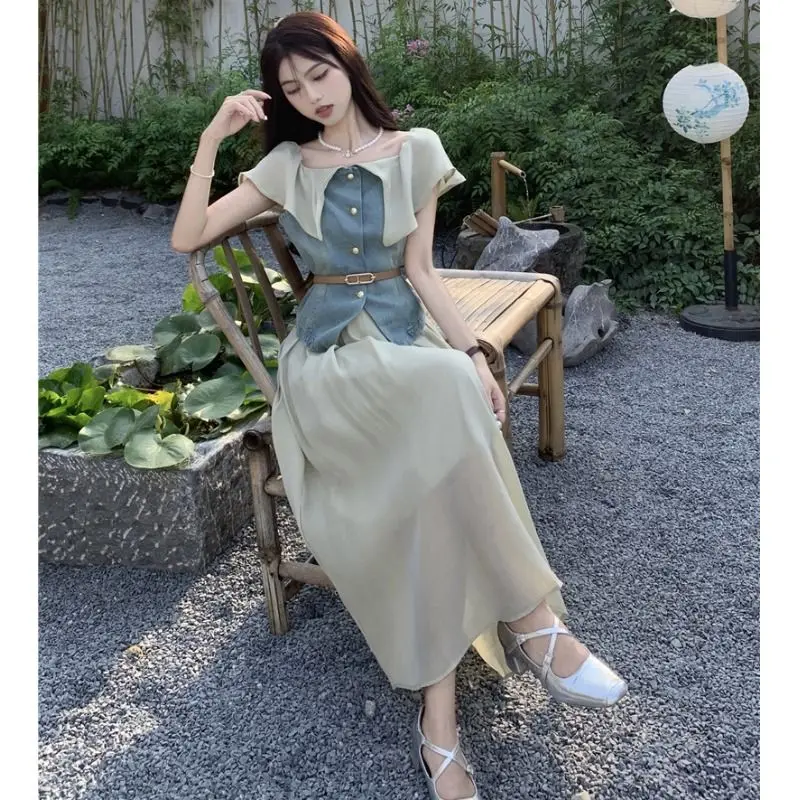 Женская юбка в Корейском стиле яркая ретро весна-лето 2024