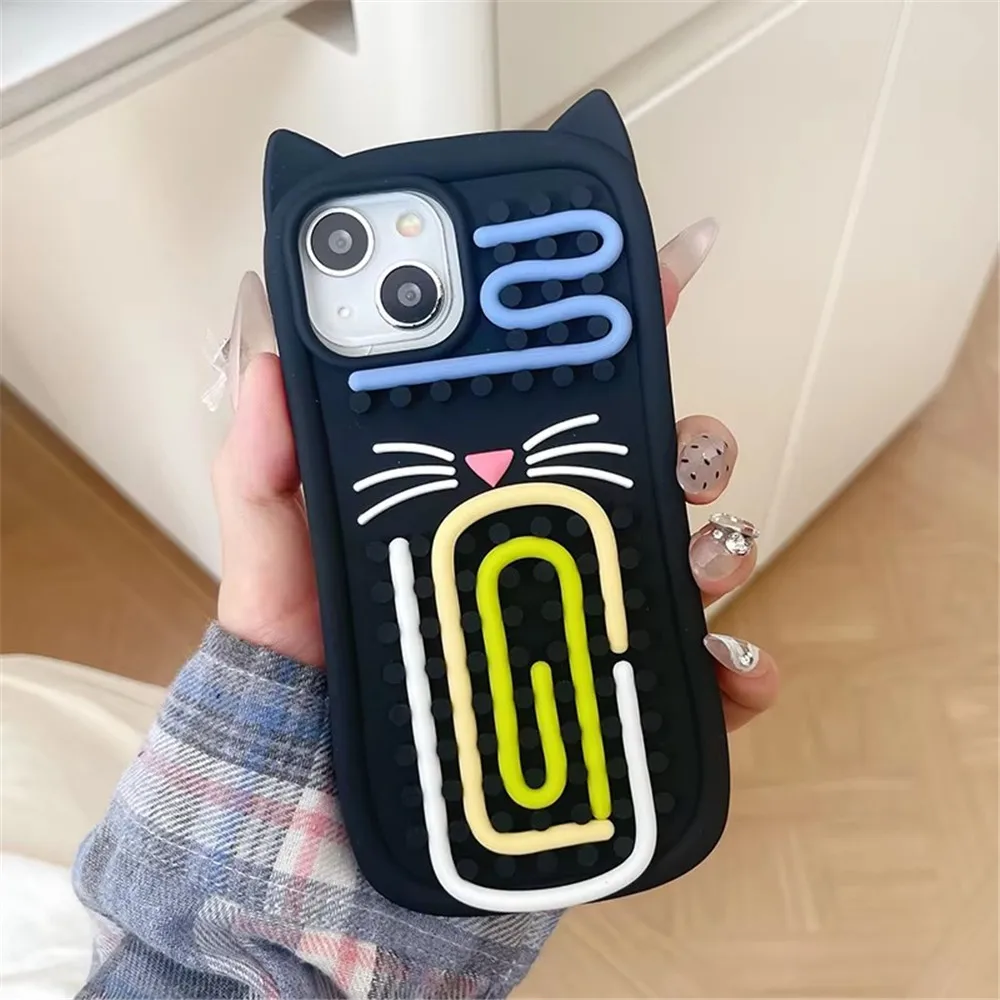 Милый кот креативная съемная игра-головоломка забавный чехол для телефона