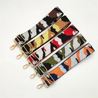 new camouflage gold silver wire bag wide shoulder strap diagonal adjustable replacement female bag long shoulder strap accessory