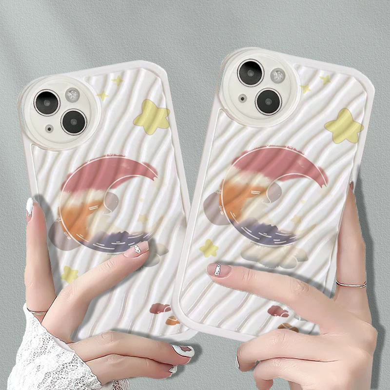 

Water Ripple Pattern Phone Case For iPhone 14 13 12 11 Pro Max Mini XS Max X XR 7 8 Plus Se2 SE3 Protection Back Cover