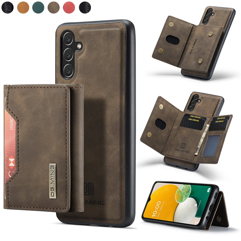 

Luxury Leather Cover For Samsung Galaxy A54 A34 A24 A14 A73 A53 A33 A23 A13 A72 A52S A32 A12 A71 A51 Wallet Card Slot Phone Case