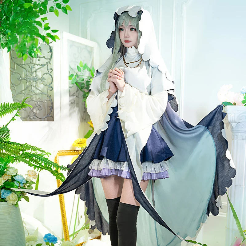 

Luckyoubi Cecilia Косплей костюмы игры Святой церцилия и пастор Лоуренс женщины девочки белая накидка Хэллоуин вечерние Unifrom