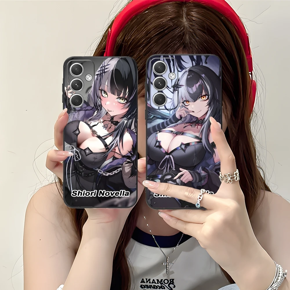 Fashion Shiori Novella Mobile Cell Phone Case for Samsung M55 35 15 54 34 14 33 23 13 42 32 22 F55 12 5G Black Cover Shell