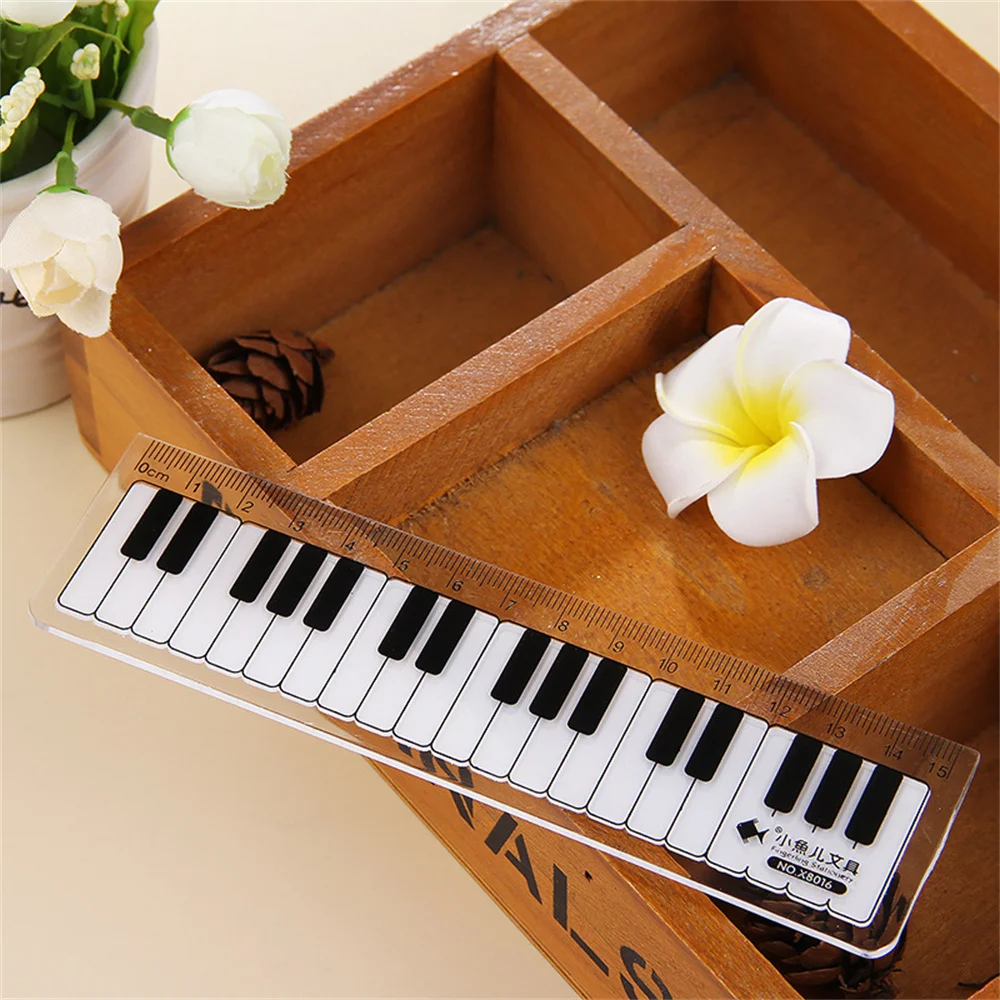 

Creative Piano Straight Ruler Black White Musical Notes Rulers Drawing Measuring Supplies Student School Stationery