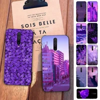 purple aesthetic phone case for redmi 5 6 7 8 9 a 5plus k20 4x s2 go 6 k30 pro