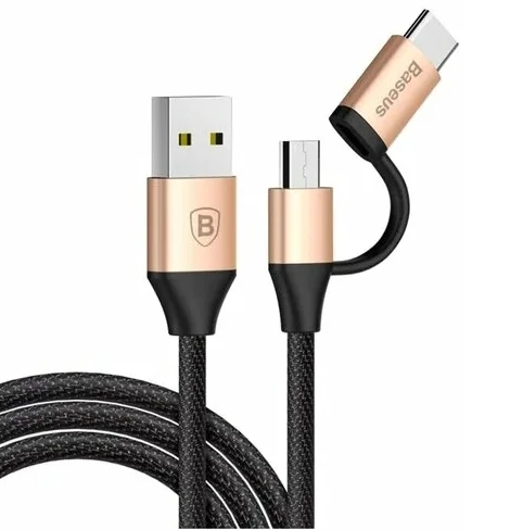 Baseus Дата кабель USB 2 in 1 для Micro & Type C Yiven|Кабели мобильных телефонов| |