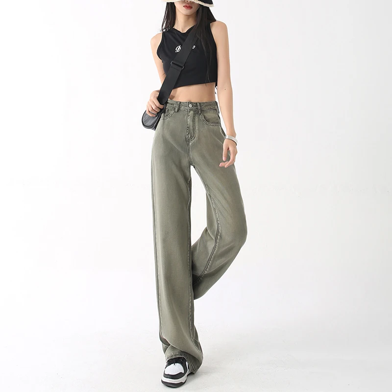 Женские джинсы OUSSYU из лиоцелла винтаж