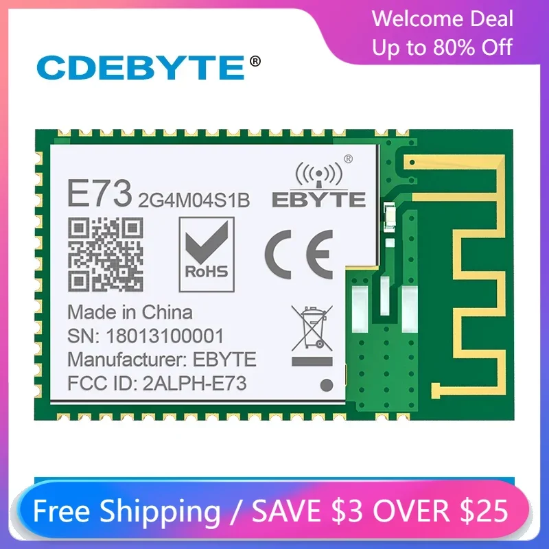E73-2G4M04S1B SMD nRF52832 чип 2 4 ГГц 5 МВт PCB IoT Uhf Беспроводной Приемопередатчик Bluetooth BLE 0