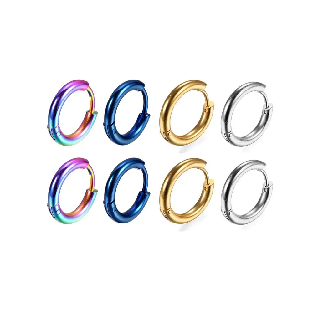 

316L Surgical Stainless Steel Huggie Hoop Earrings 8mm 10mm 12mm 14mm Earrings Hoop Cartilage Helix Lobes Hinged Sleeper Earring