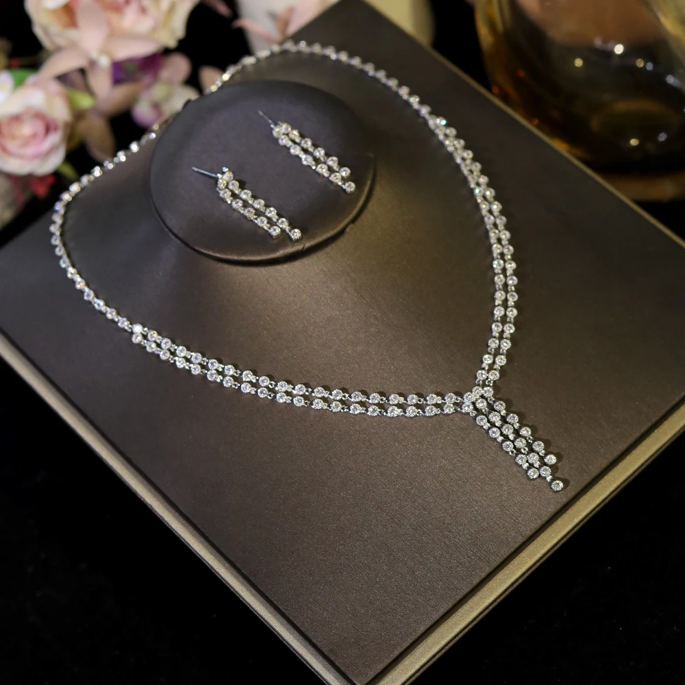 2-слойный корейский комплект с кубическим цирконием