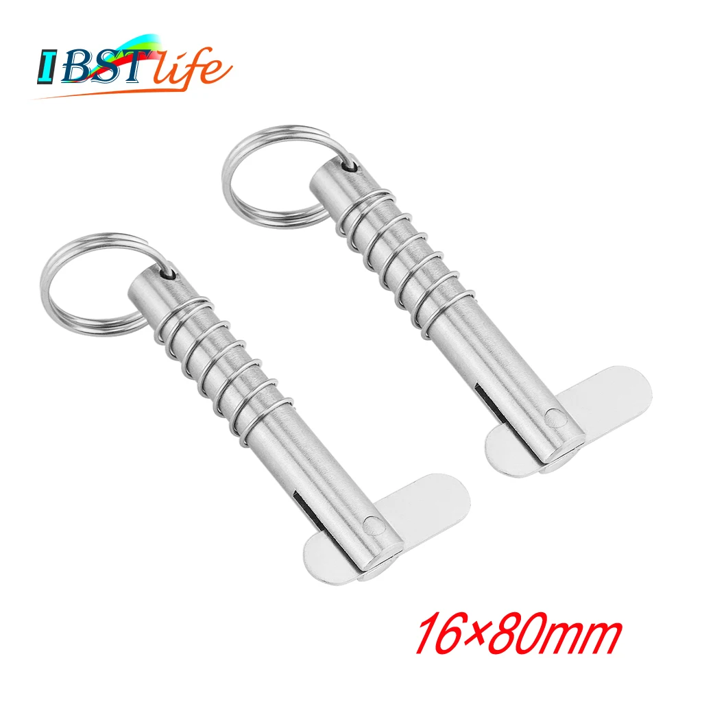 

2PCS M16*80mm Marine grade stainless steel 316 Boat Quick Release Pin Marine Hardware Deck Hinge Replacement Accessories
