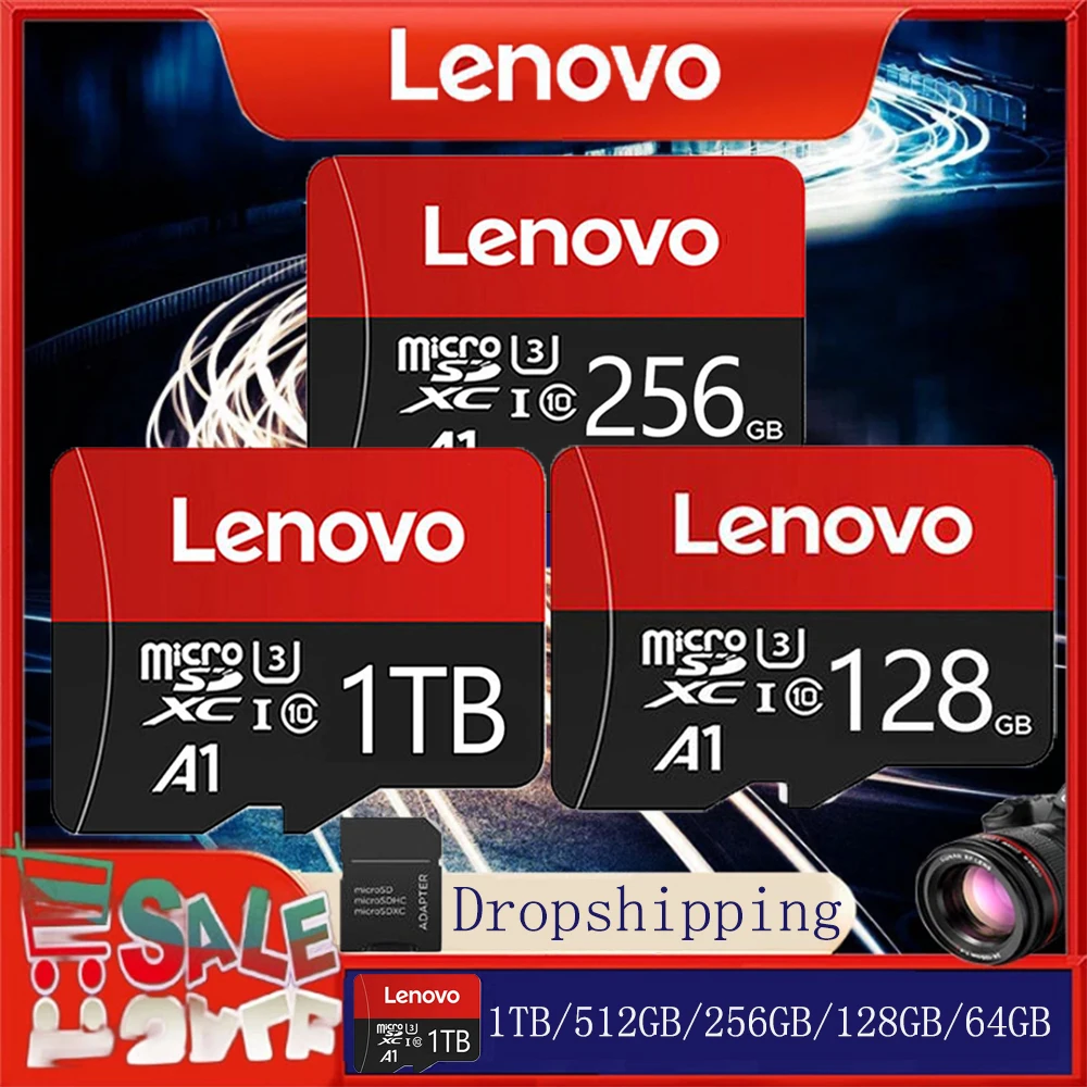 

Оригинальная SD-карта Lenovo, карта памяти TF/SD, 128 ГБ, 256 ГБ, 512 ГБ, 1 ТБ, мини SD-карта 30 Мб/с, класс 10 для камеры/телефона, Прямая поставка