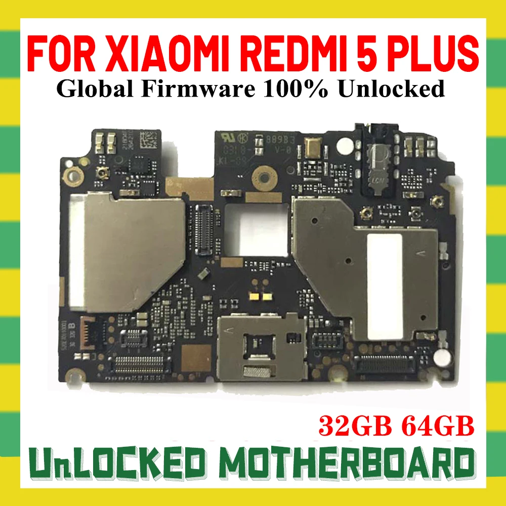 Оригинальная разблокированная материнская плата для Xiaomi Redmi 5 Plus 4 ГБ 64 Гб ПЗУ